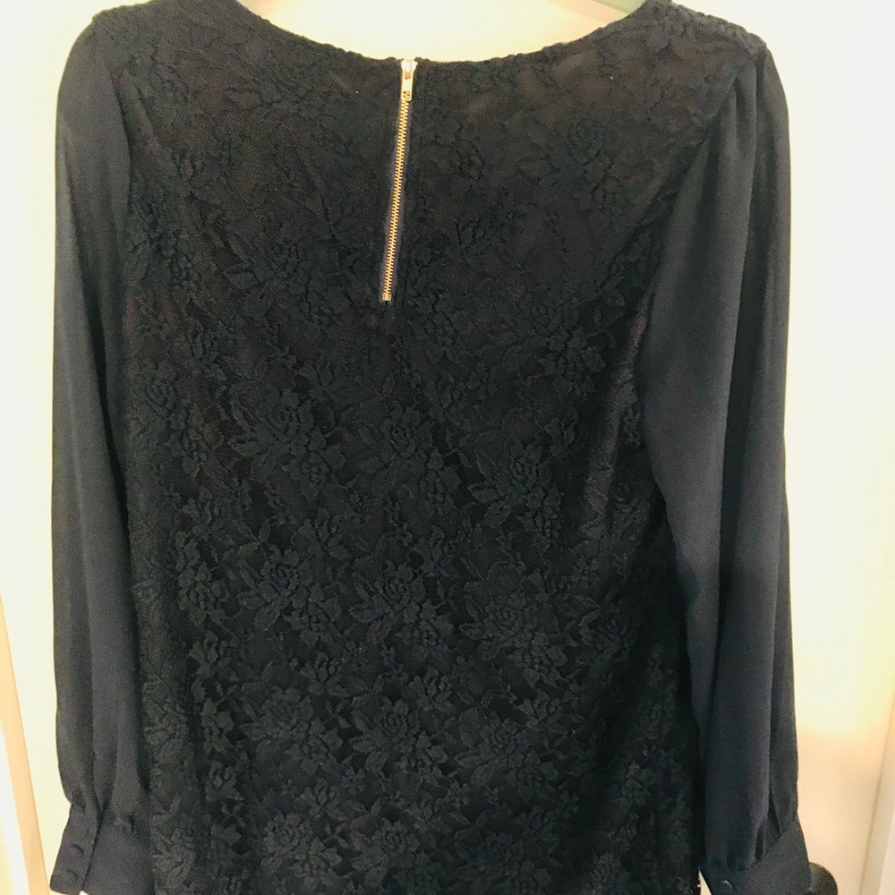 Charming Charlie Navy Blue Lace Dress